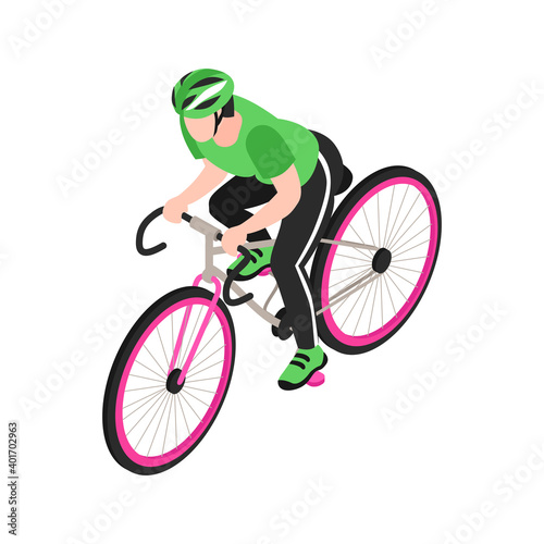 Bicycle Isometric Illustration