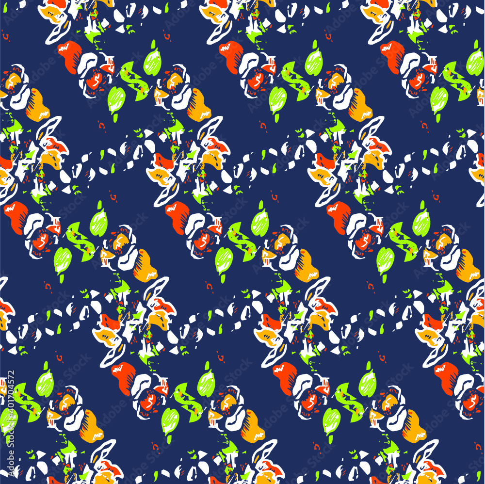 abstract seamless pattern with flowers abstract seamless pattern with flowers