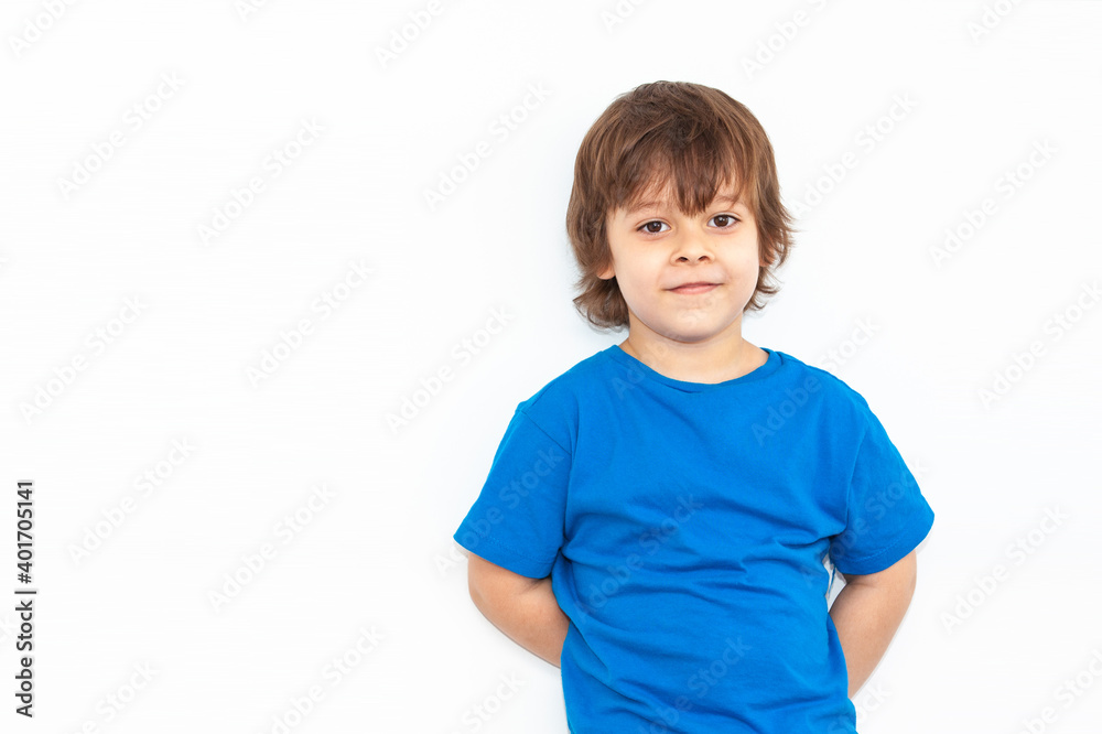 portrait of an emotional boy on a light background portrait of an emotional boy on a light background