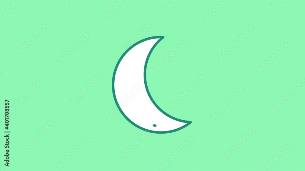 Moon Crescent line icon on the Alpha Channel Moon Crescent line icon on the Alpha Channel