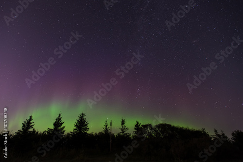 Night sky with northern lights