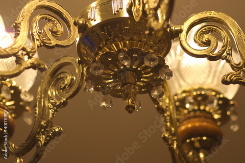 vintage chandelier in the room