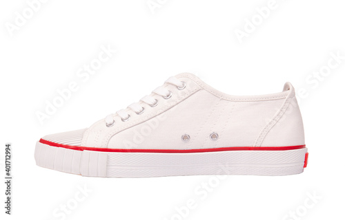 Style white Ked's shoe on white background