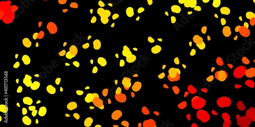 Dark orange vector pattern with abstract shapes.
