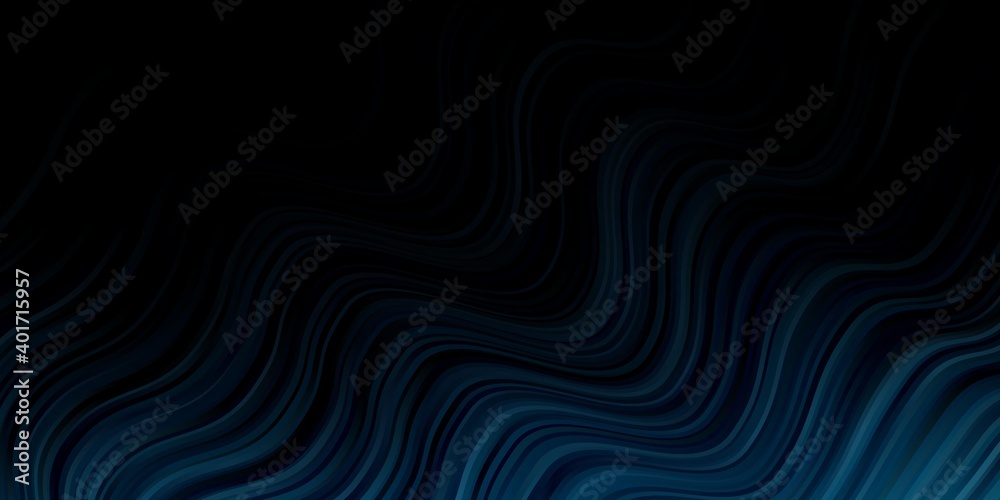 Dark BLUE vector template with curves. Dark BLUE vector template with curves.
