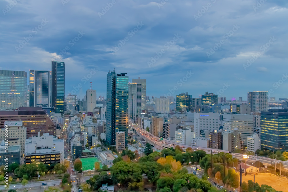 Obraz premium 東京都の夕暮れ