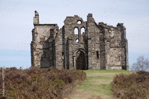 Ruines de la chapelle consacrée à Notre-Dame-du-Bon-Secours, Mont Gargan, Haute-Vienne, Limousin, Nouvelle-Aquitaine, France photo