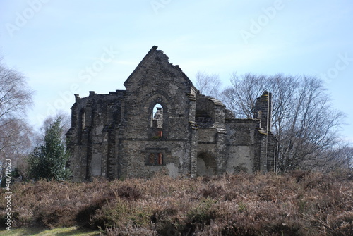 Fototapeta Naklejka Na Ścianę i Meble -  Ruines de la chapelle consacrée à Notre-Dame-du-Bon-Secours, Mont Gargan, Haute-Vienne, Limousin, Nouvelle-Aquitaine, France