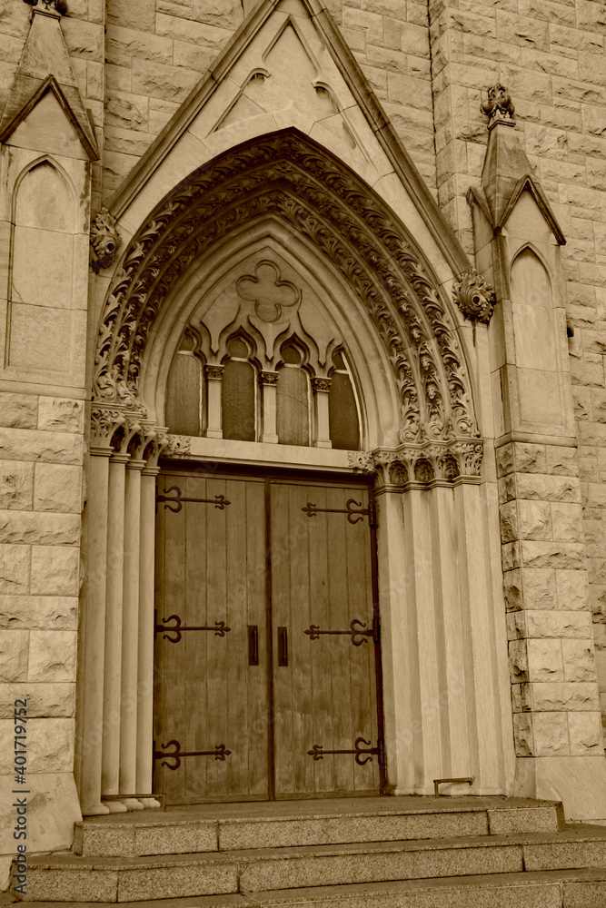 Jacksonville Florida downtown historic church doors