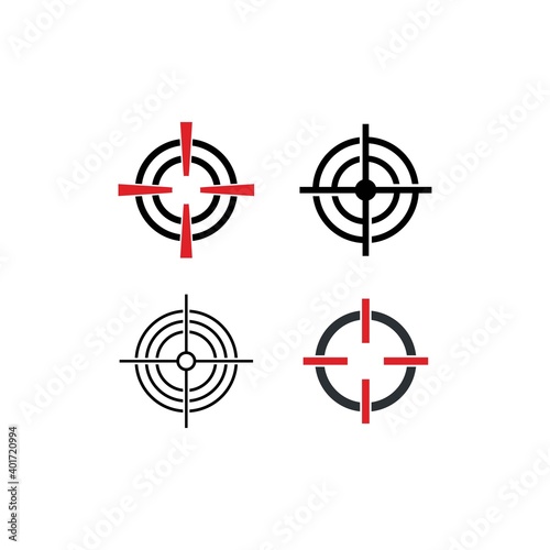 shooting target logo vector icon