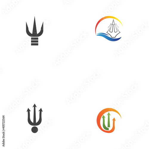 Wallpaper Mural Set Trident Logo Template vector icon illustration design Torontodigital.ca