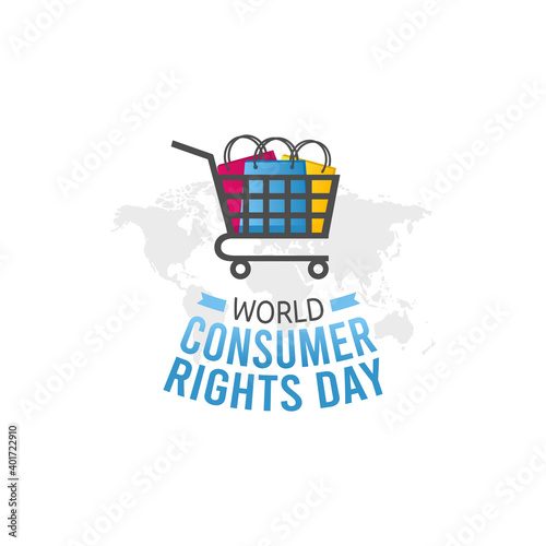 vector graphic of world consumer rights day good for world consumer rights day celebration. flat design. flyer design.flat illustration.
