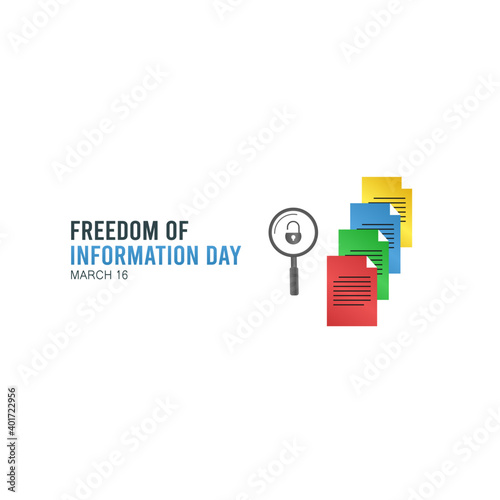 vector graphic of freedom of information day good for freedom of information day celebration. flat design. flyer design.flat illustration.