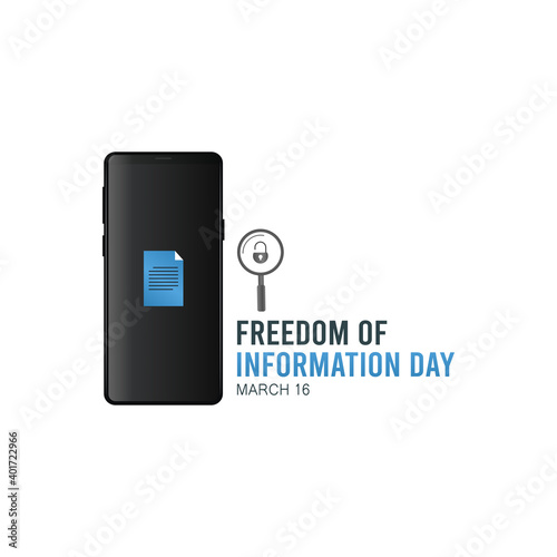 vector graphic of freedom of information day good for freedom of information day celebration. flat design. flyer design.flat illustration.