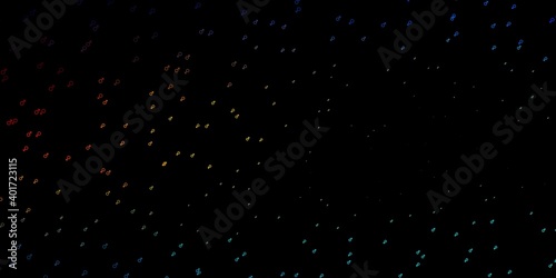Dark Blue, Yellow vector template with businesswoman signs.