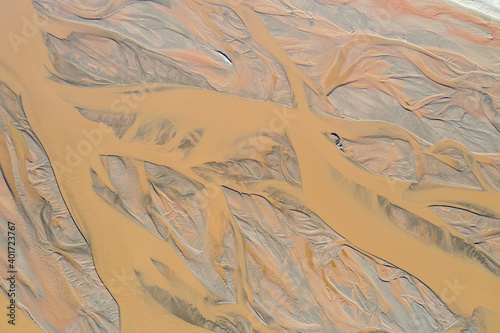 riverbed patterns closeup