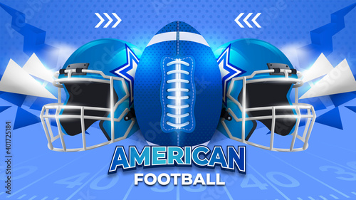 Blue American Football Background photo