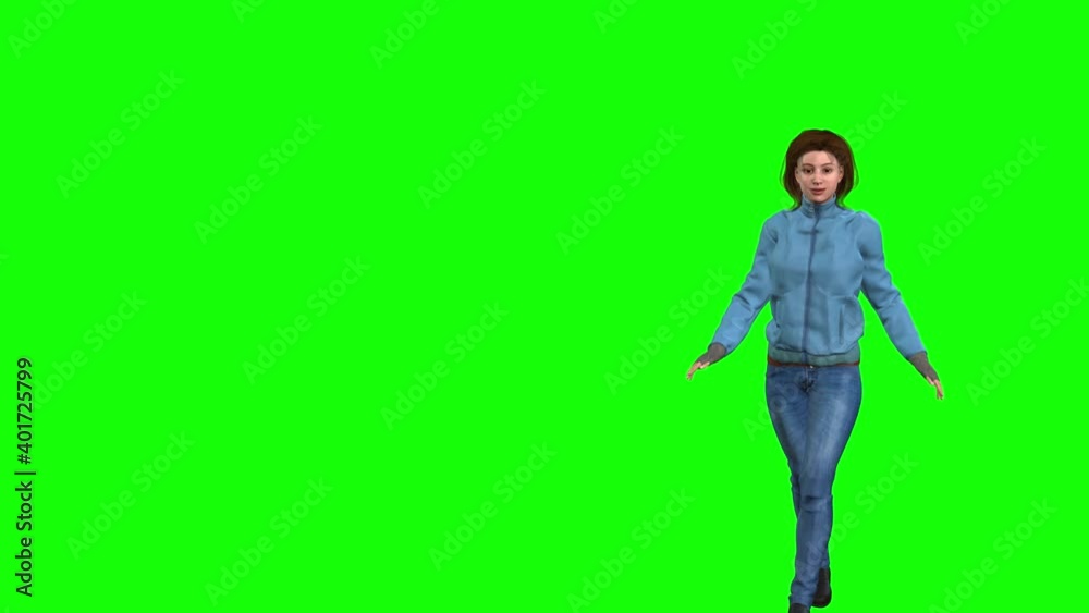 3d animation two scenes, in the first a a pretty girl walks on a green screen and in the second she walks and talks with a Christmas tree and a Happy new year message in the background. 3d animation two scenes, in the first a a pretty girl walks on a green screen and in the second she walks and talks with a Christmas tree and a Happy new year message in the background.