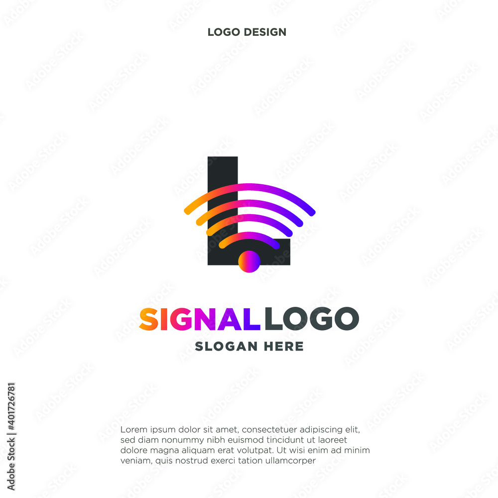 initial L wifi connection communication creative logo template vector illustration initial L wifi connection communication creative logo template vector illustration