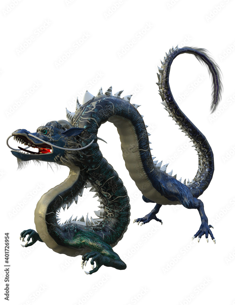 Obraz premium 3d ilustration East dragon oriental wyvern