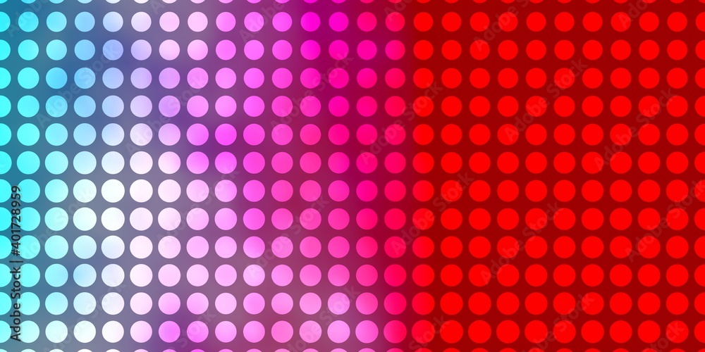 Light Blue, Red vector background with circles. Light Blue, Red vector background with circles.