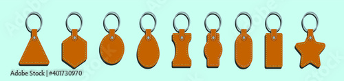 set of key holder cartoon icon design template with various models. vector illustration isolated on blue background