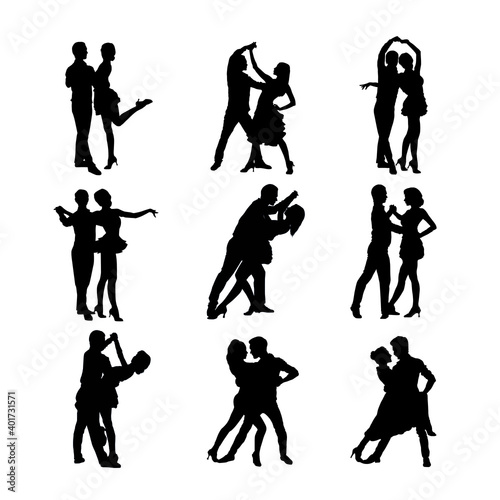 Silhouette Of A Dancing Couple