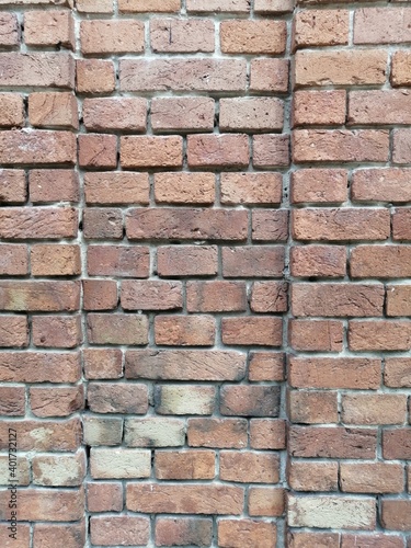 beautiful old light brick background with visible in-depth vertical stripes