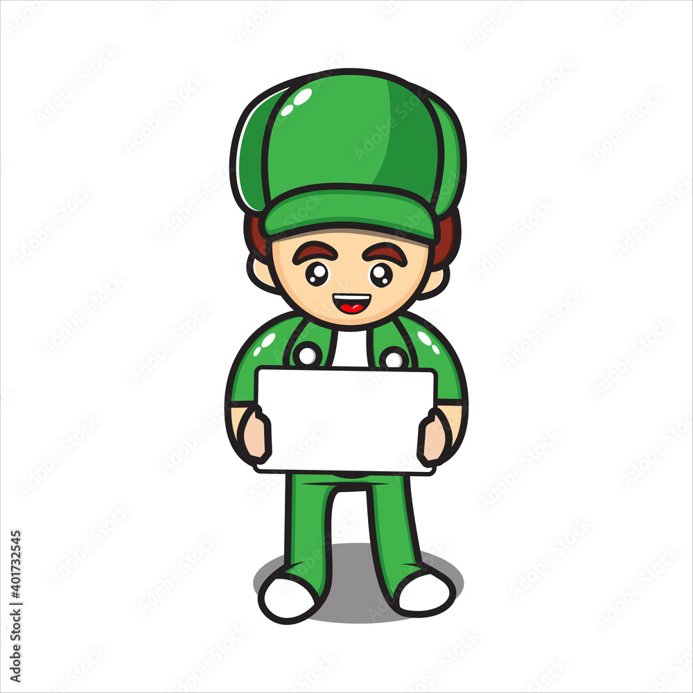 mascot cleaning services holding a blackboard mascot cleaning services holding a blackboard