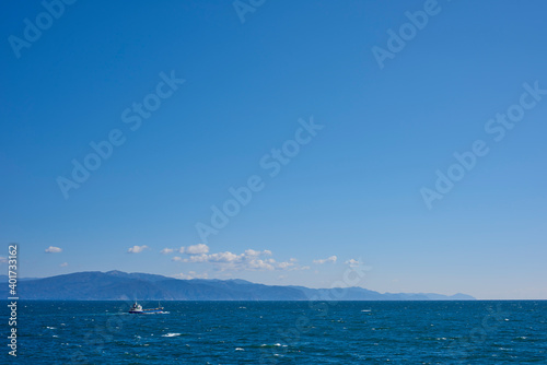 晴天の日 海と船 海景