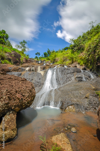 Kedung kandang waterfall at nglanggeran  yogyakarta