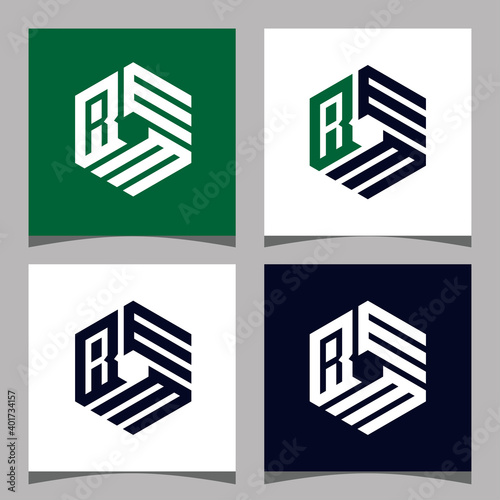 Creative initial letter REE logo design concept