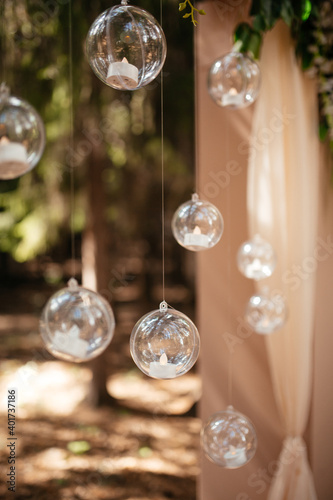 wedding decoration in the forest