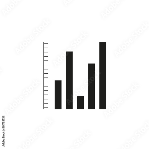 picture statistics  market graph on white background