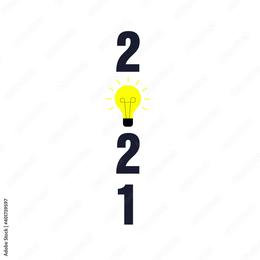 2021 Happy New Year elegant greeting card illustration 2021 Happy New Year elegant greeting card illustration