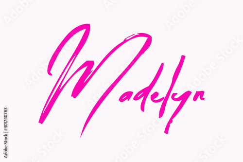Brush Calligraphy Typescript Female Name 