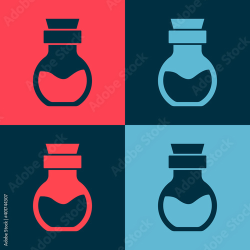 Poison in bottle icon isolated on white background. Bottle of poison or poisonous chemical toxin. Vector.