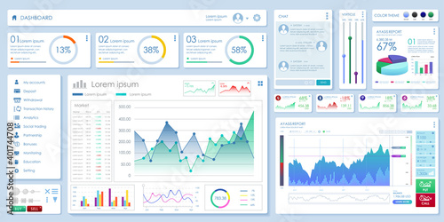 Set Vector Elements of Infographics and User Interface