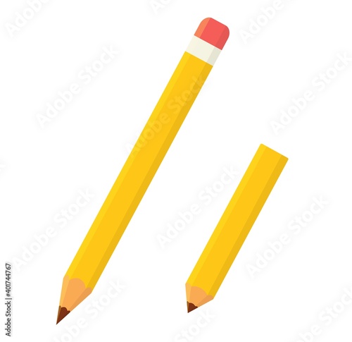 Pencil on white background