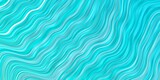 Light Blue, Green vector backdrop with bent lines.