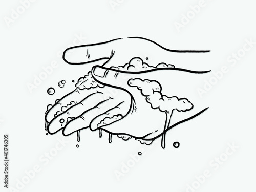 Wallpaper Mural Hand Washing For Prevent Illness And Hygiene, Keep Your Healthy, Sanitary, Infection, Sickness, Healthy, Vector illustration of Handwashing. flat icon design Torontodigital.ca