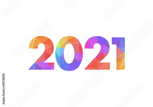 Happy New Year 2021 vector illustration. Change or open to new year 2021 concept. Happy New Year 2021 holiday vector text design.