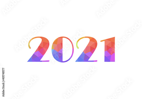 Happy New Year 2021 vector illustration. Happy New Year 2021 Lettering text for Happy New Year