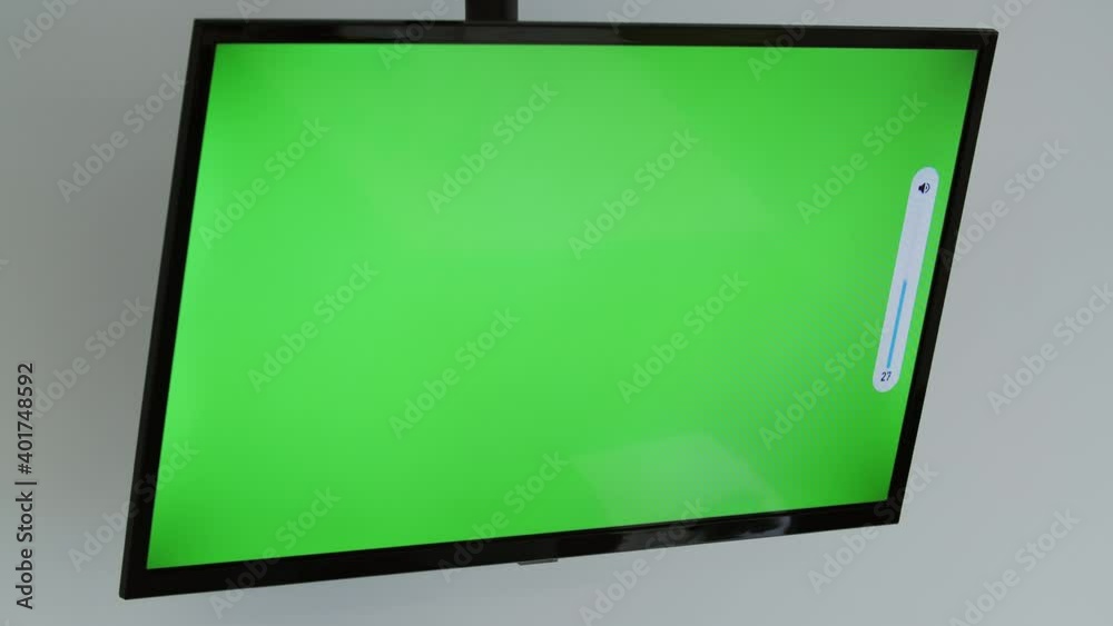 Green screen TV for business in office or magazine Green screen TV for business in office or magazine