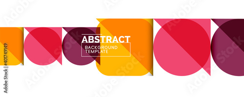 Clean minimal geometric abstract background with triangles and circles. Vector illustration for covers, banners, flyers and posters and other designs