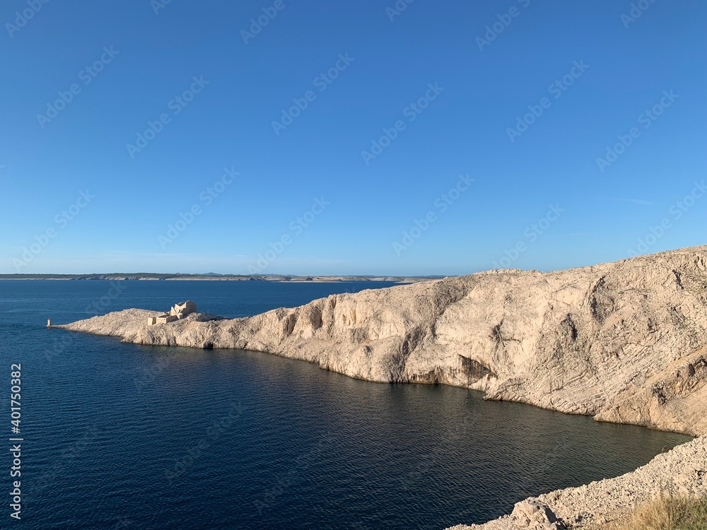 Insel Pag in Norddalmatien Kroatien Adria Mittelmeer im Spätsommer
