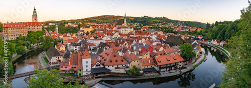 Panorama of Český Krumlov in the Czech Republic