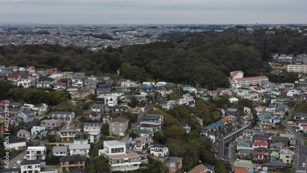 Skyline Aerial view in Kamakura Skyline Aerial view in Kamakura
