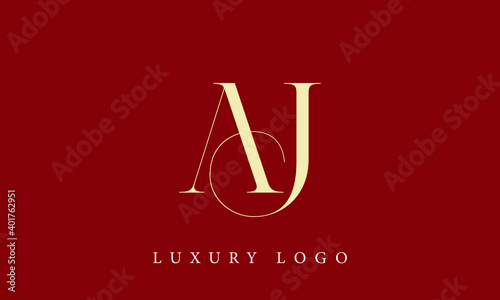 AJ letter logo alphabet monogram icon symbol