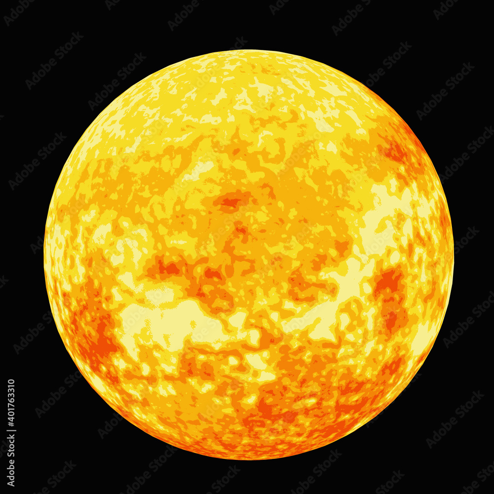 Sun planet in space. 3d rendering. Sun planet in space. 3d rendering.